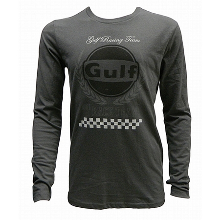 Gulf Racing Team Unisex Grey Long Sleeve Shirt 'Gulf Victory Laurel'